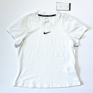 Nike Court Tennis T-Shirt White Dri-Fit Top DQ7407-100 White Women’s Size S NWT